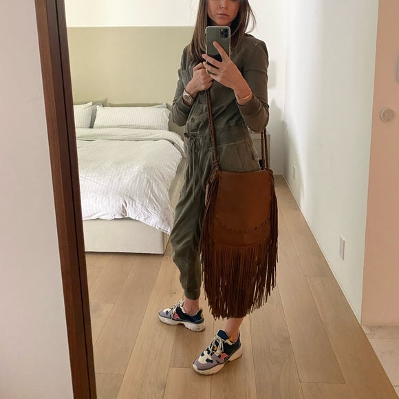 Brown Leather Crossbody Bag