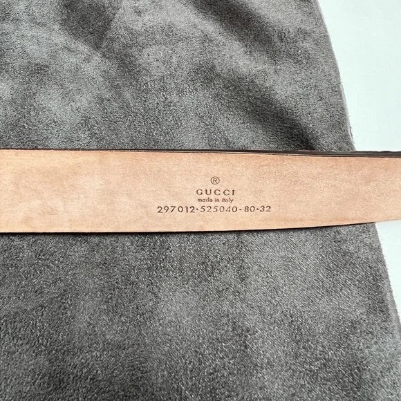 Red Logo Leather Belt